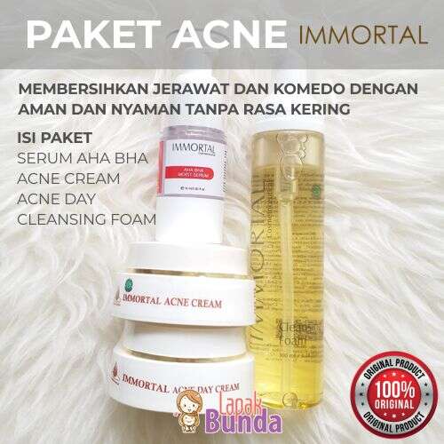 PAKET PERAWATAN WAJAH IMMORTAL ANTI ACNE