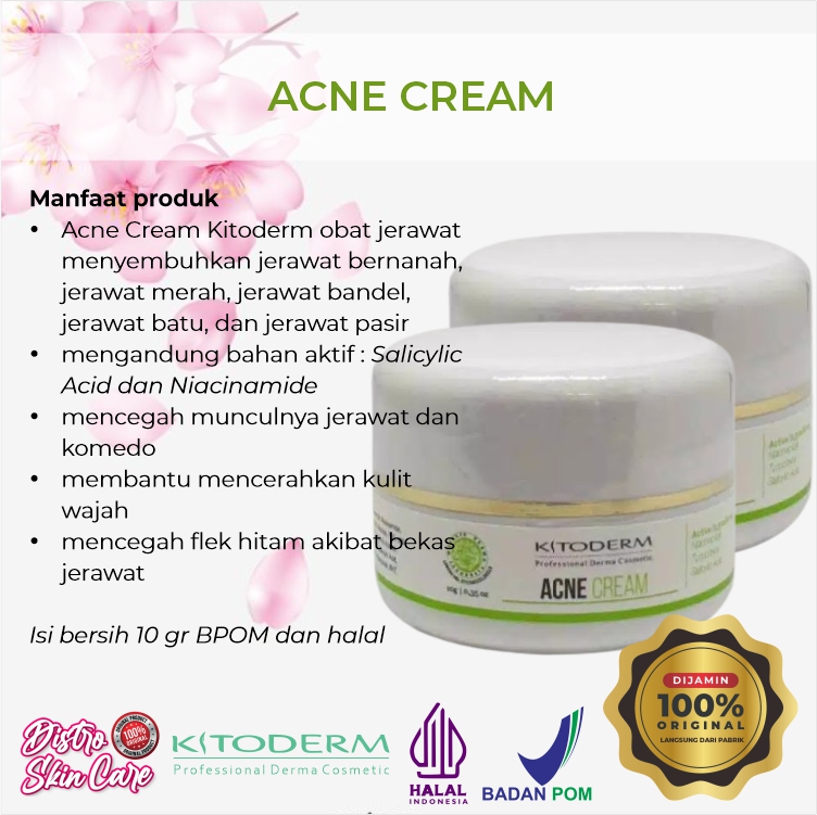 CREAM ACNE KITODERM KRIM JERAWAT