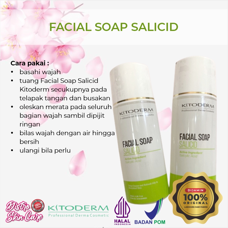 KITODERM FACIAL SOAP SALICID SABUN BERJERAWAT 3 KITODERM FACIAL SOAP SALICID SABUN BERJERAWAT