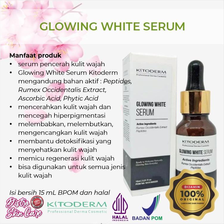 KITODERM GLOWING WHITE SERUM PEMUTIH