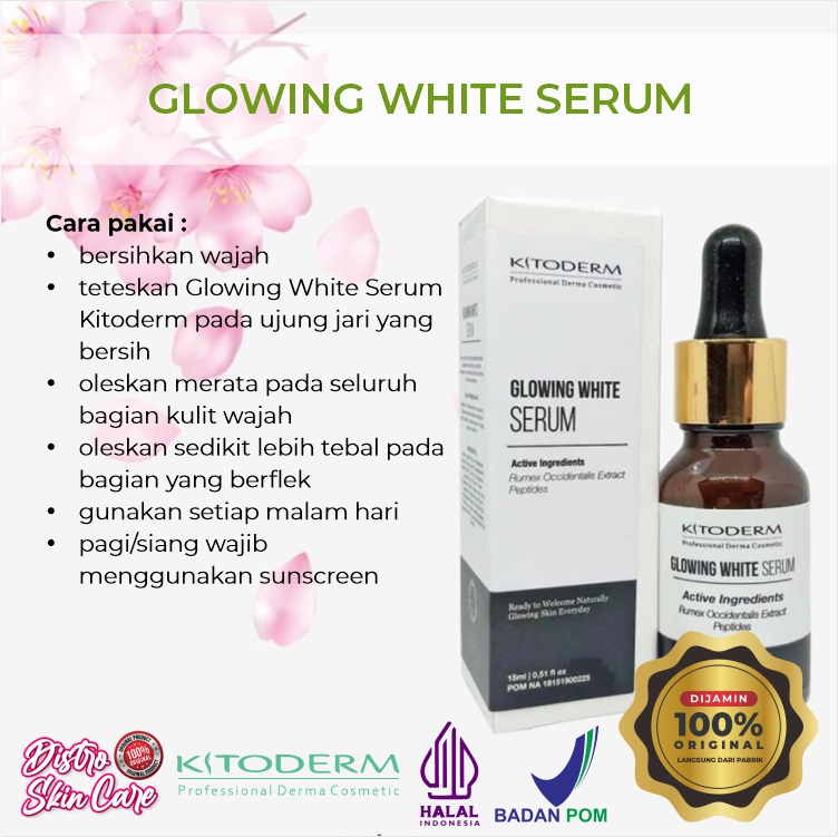 KITODERM GLOWING WHITE SERUM PEMUTIH
