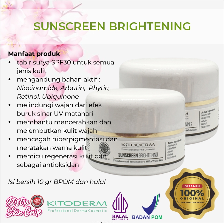 KITODERM SUNSCREEN BRIGHTENING SPF30