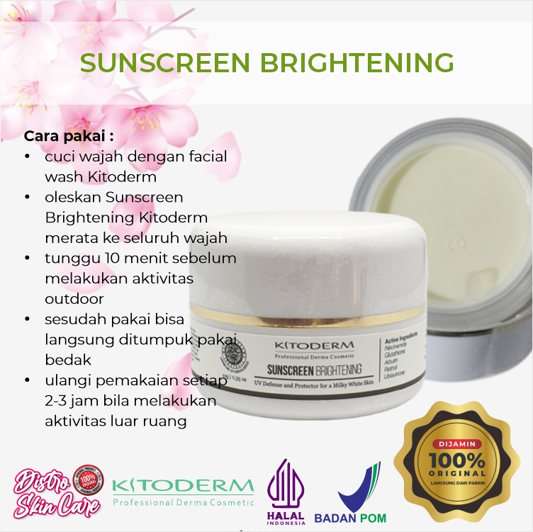 KITODERM SUNSCREEN BRIGHTENING SPF30