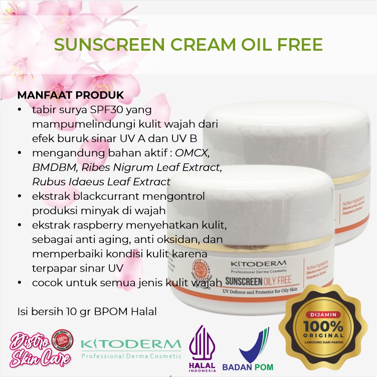 KITODERM SUNSCREEN OIL FREE SPF30